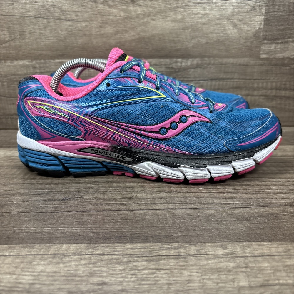 Saucony Ride 8 Blue Pink Womens US Size 7.5 EUR 38.5 Running Shoes